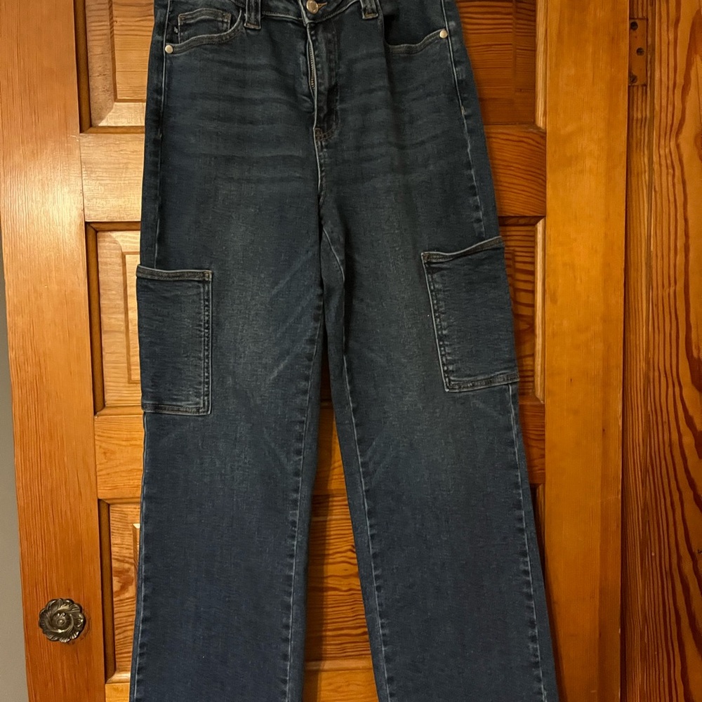 Judy Blue Deep Indigo stretch Wide Leg Jeans 9/29